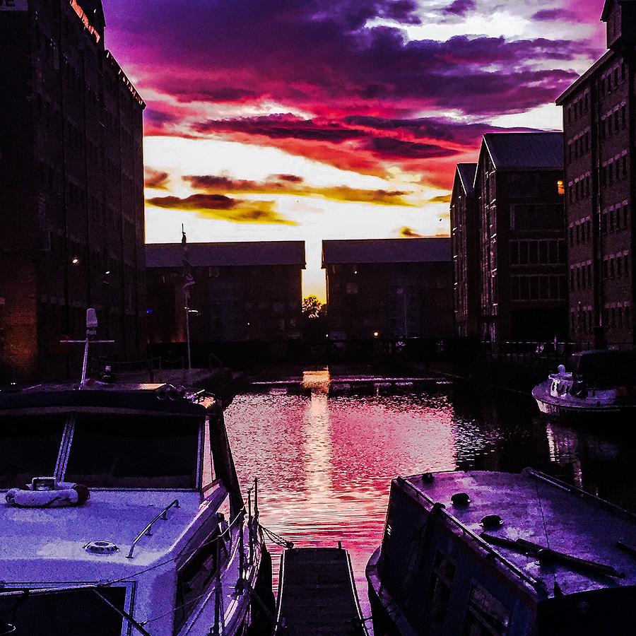 Sunset Photograph - Dockland sunset by Trystan Oldfield