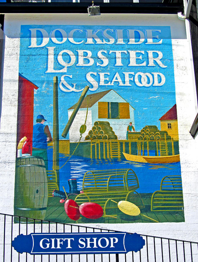 Dockside Lobster and Seafood sign Photograph by Mark Sellers Fine Art