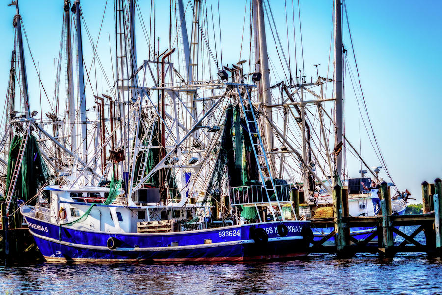 Dockside Shrimpers Photograph by Barry Jones