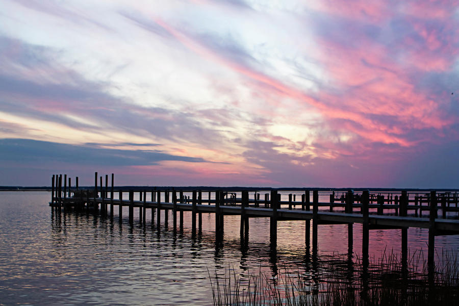 Dockside Sunset 3 Photograph by Alan Hausenflock