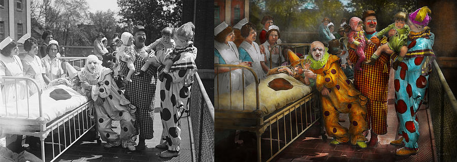 Doctor - Fear of clowns 1923 - Side by Side Photograph by Mike Savad
