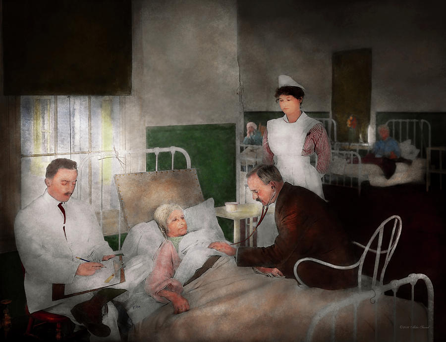 Washington D.c. Photograph - Doctor - Hospital - Bedside manner 1915 by Mike Savad