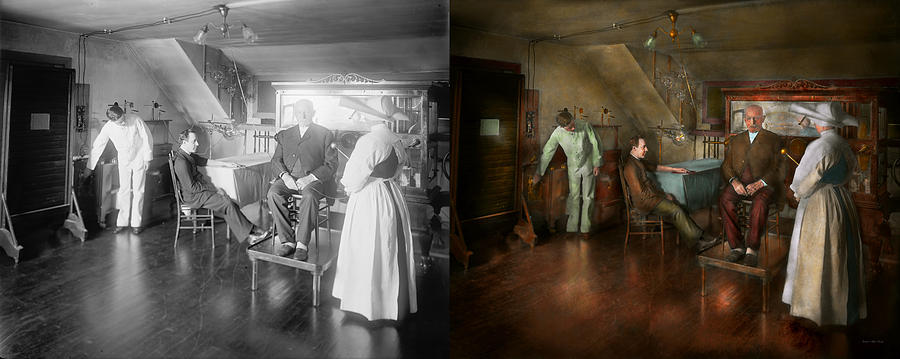 Doctor - Old fashioned influence - 1905-45 - Side by Side Photograph by Mike Savad
