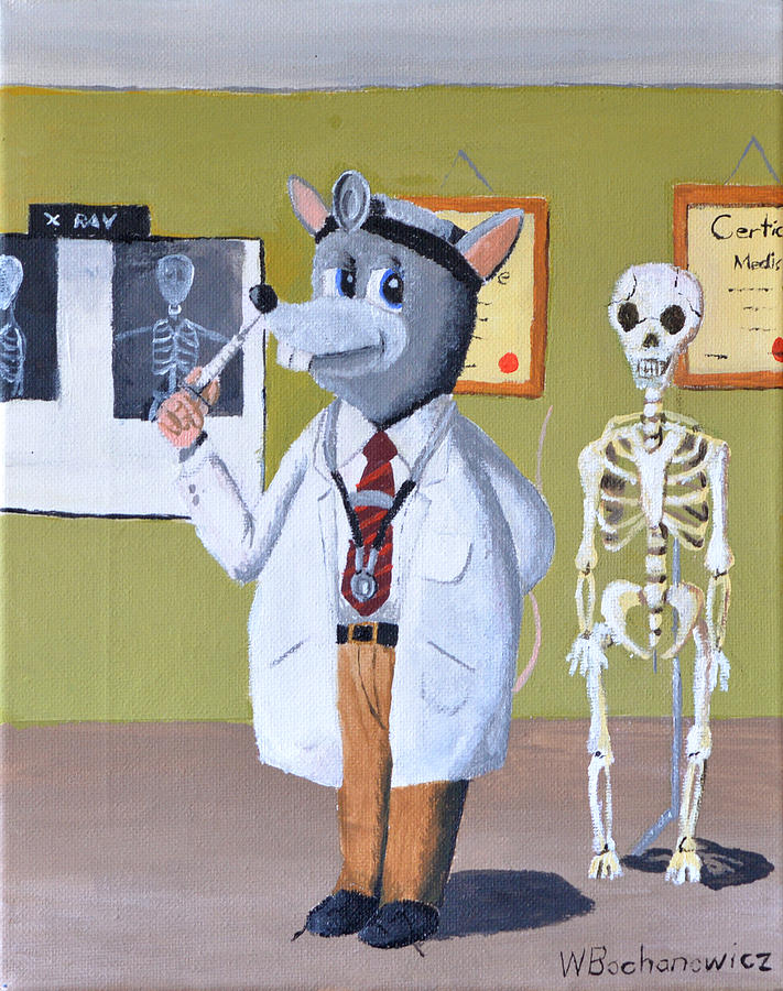 Doctor Rat Painting by Winton Bochanowicz