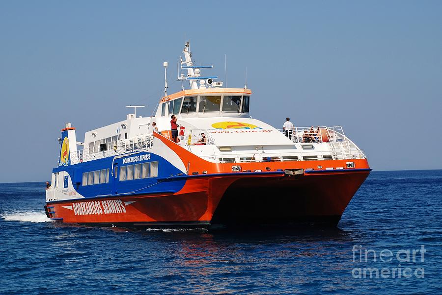 Dodekanisos Express ferry in Greece Photograph by David Fowler
