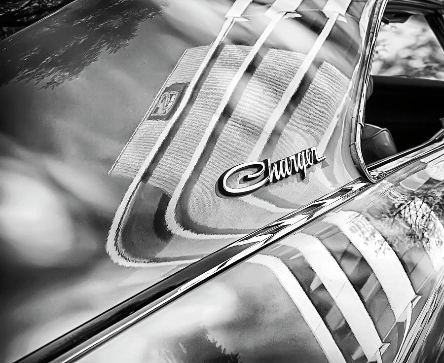 Car Photograph - Dodge Charger Reflections by Theresa Tahara