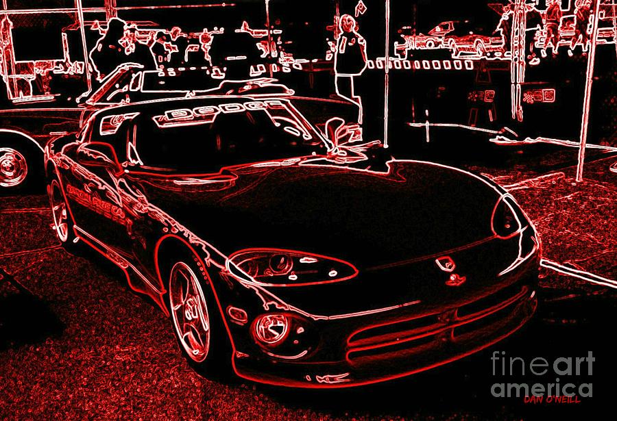 Dodge Viper Digital Art by Dan O'Neill - Fine Art America