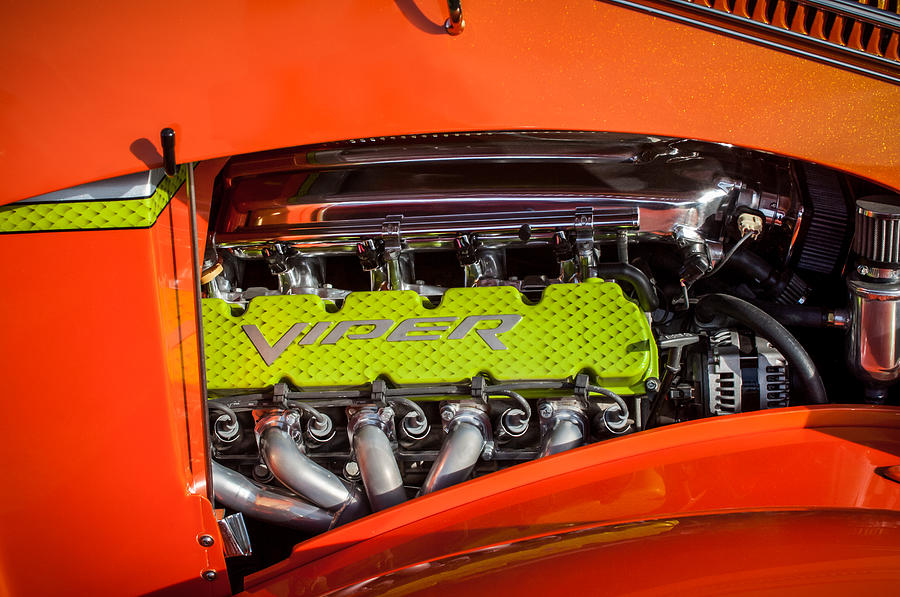 Dodge Viper Engine Emblem -0096c Photograph by Jill Reger