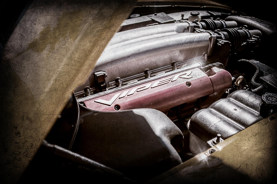 Dodge Viper Engine Photograph - Dodge Viper Srt-10 Engine Emblem -0854ac by Jill Reger Dodge Viper Engine Photograph - Dodge Viper Srt-10 Engine Emblem -0854ac by Jill Reger