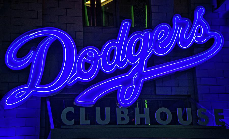 Dodgers Clubhouse in Neon Lights Photograph by Lynn Bauer