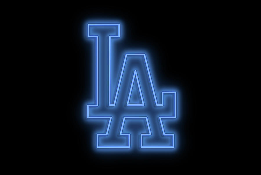 Dodgers Baseball Los Angeles team logo led neon light sign décor size 8x12 
