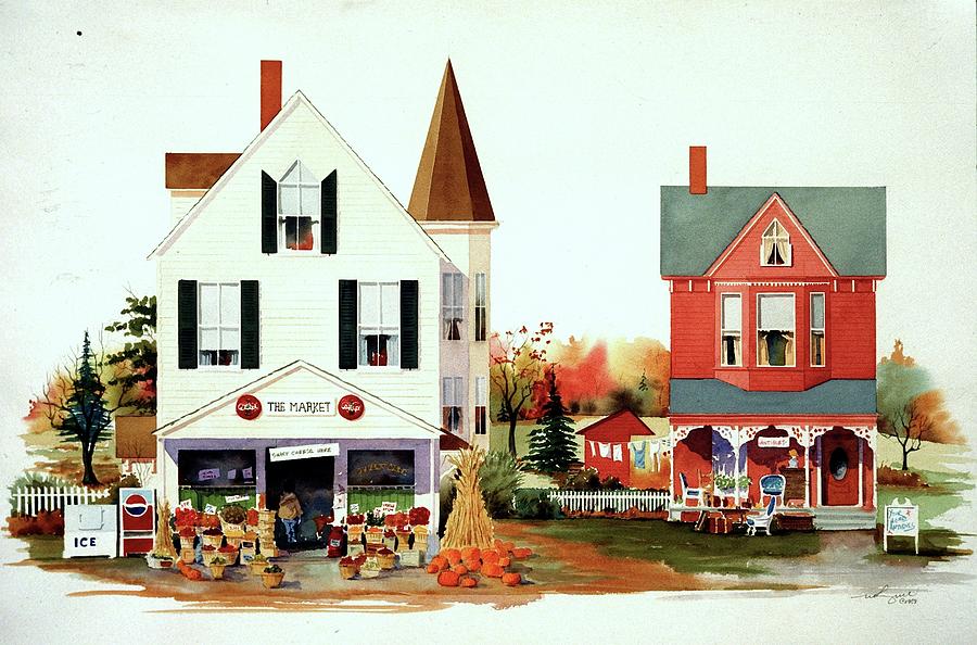Dodgess Market Painting by William Renzulli