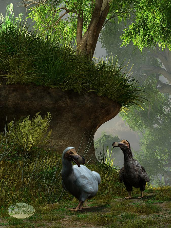 Dodos In The Forest Digital Art