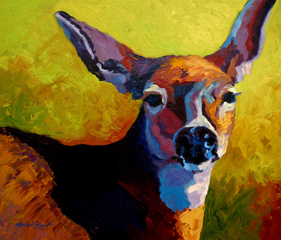 Wildlife Painting - Doe Portrait V by Marion Rose