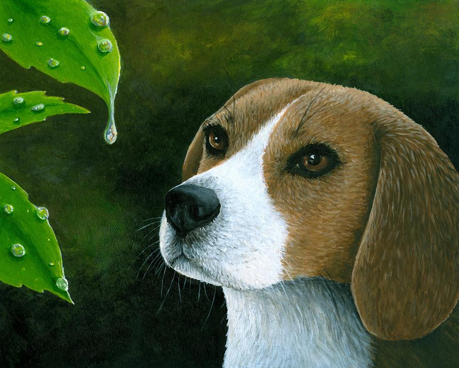Dog 116 Painting by Lucie Dumas