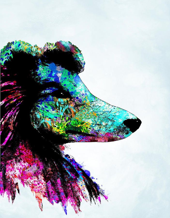 Dog 136 Collie Digital Art by Lucie Dumas