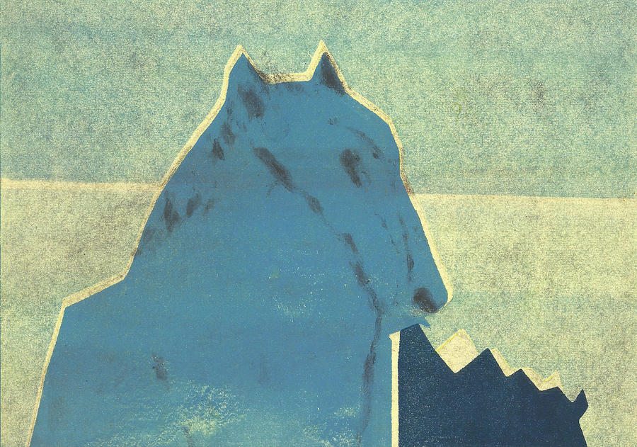 Dog at the beach 17 Relief by Edgeworth Johnstone