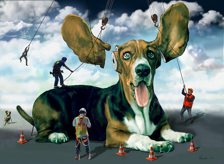 Dog Construction Digital Art by Frank Harris