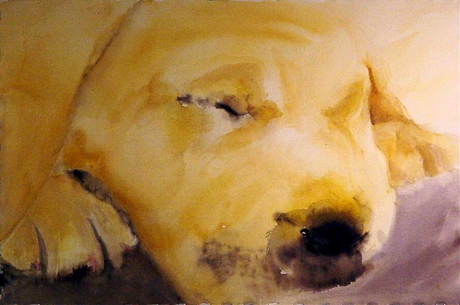 Dog Painting - Dog day afternoon by David Horning