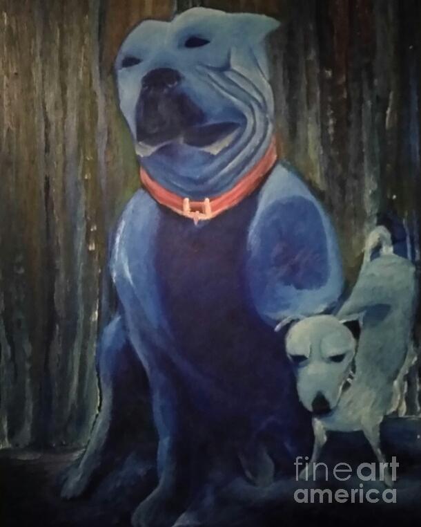 Dog Painting - Dog friendship by Roberto Rodriguez