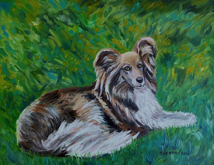 Dog Painting - Dog - Katy by Julie Brugh Riffey