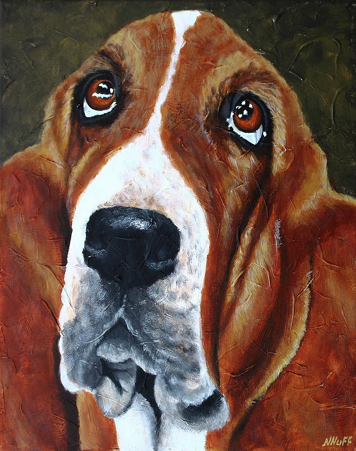 Dog Painting - Dog Portrait In Acrylic # 3 by Natalia Huff