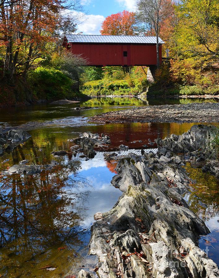 Dog River and the Covered Bridge Photograph by Steve Brown