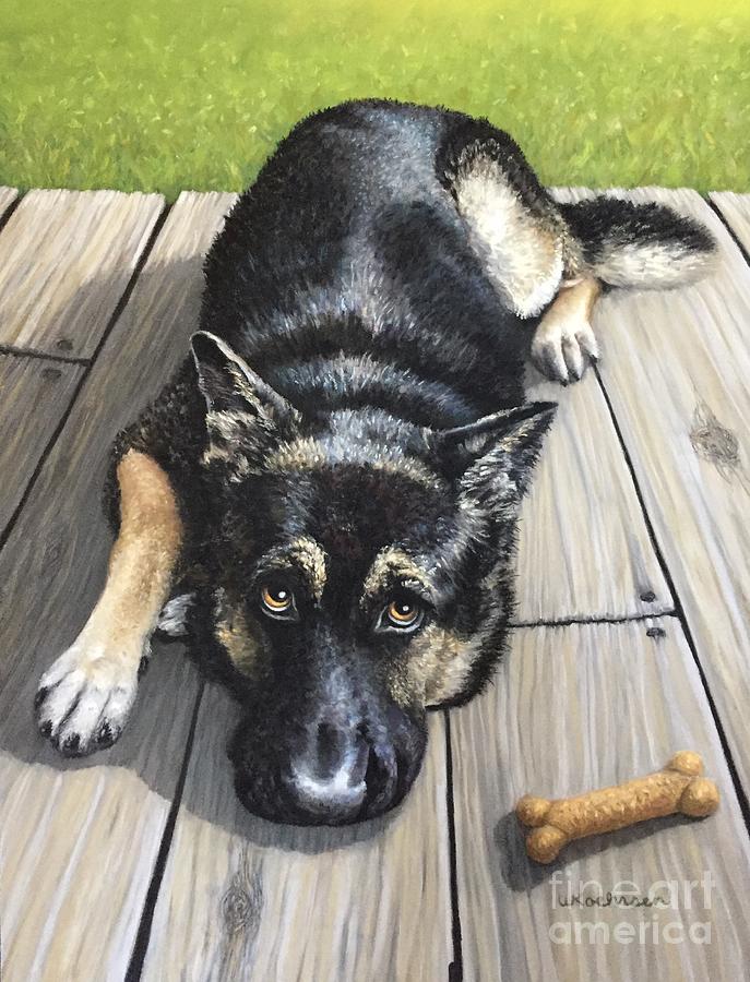 Dog Treat Pastel by Wendy Koehrsen