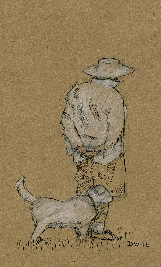 Dog Walker Plein Air by Dominic White Dog Walker Plein Air by Dominic White