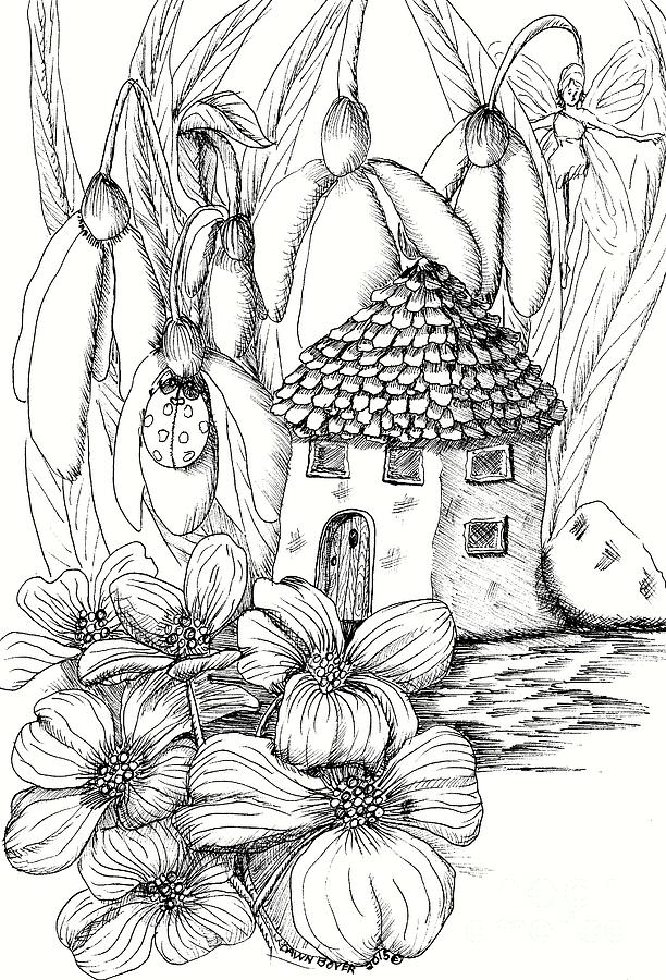 fairy garden drawing