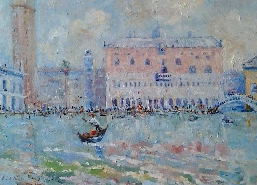 Gothic Arches Painting - Doges Palace Venice by Elinor Fletcher