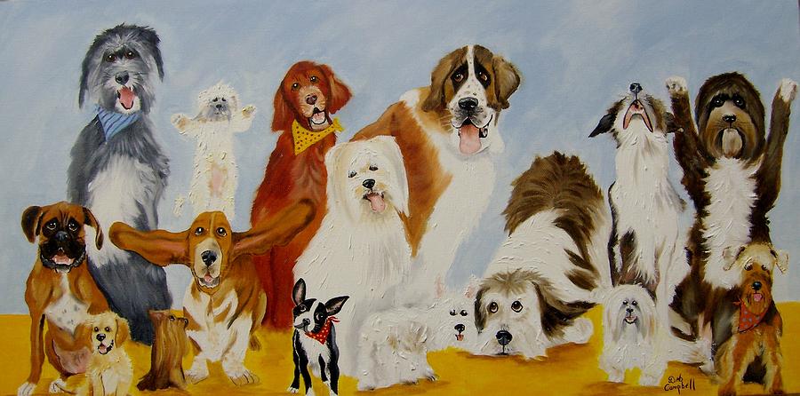 Dogs Are People Too Painting by Debra Campbell