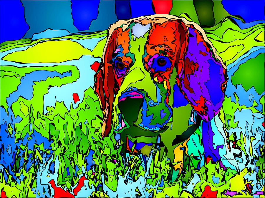 Dogs can see in color Digital Art by Rafael Salazar