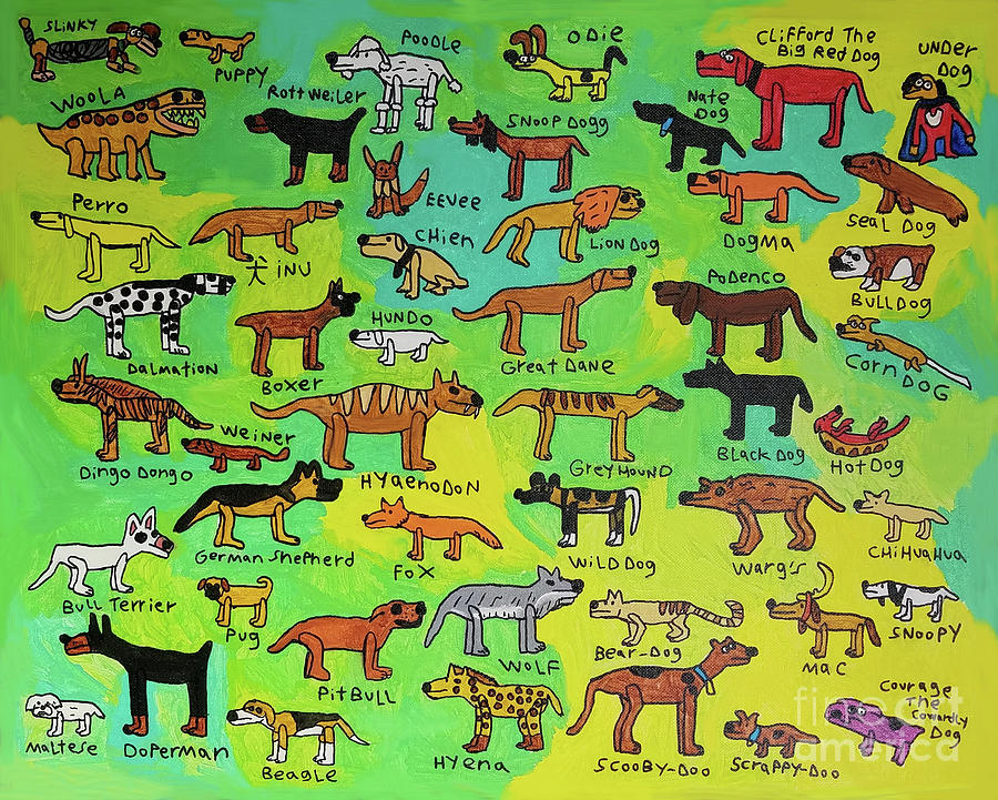Dog Painting - Dogstyles by Brandon Drucker