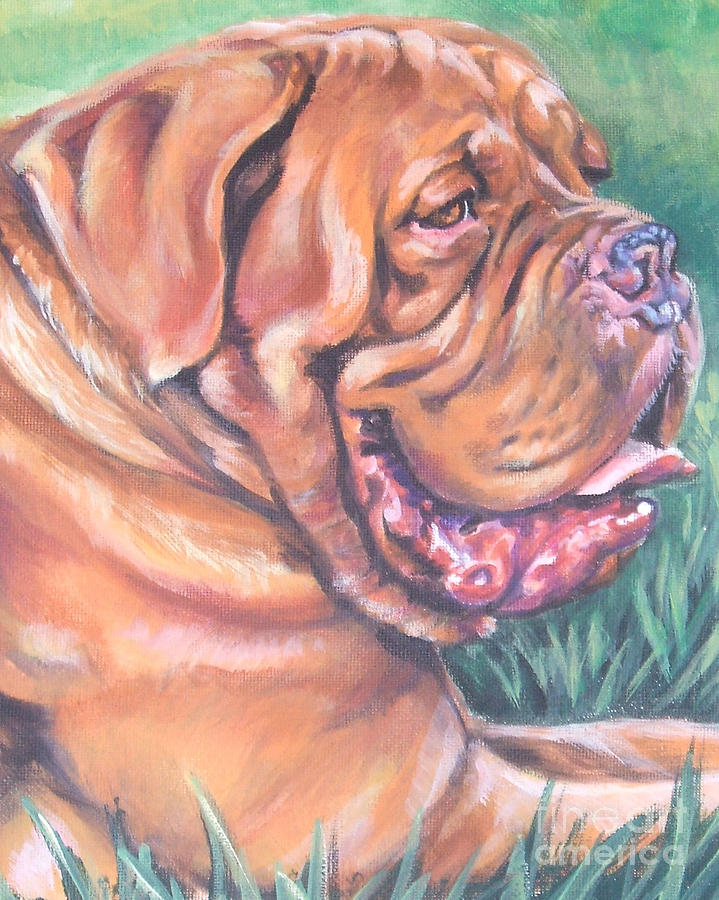 Dog Painting - Dogue de Bordeaux by Lee Ann Shepard
