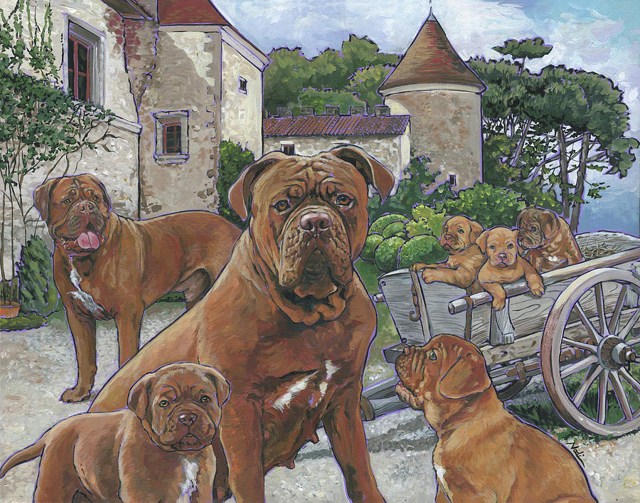 Dogue de Bordeaux Painting by Nadi Spencer