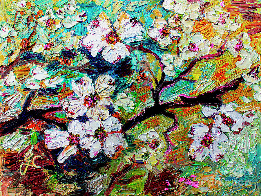 Dogwood Blossoms Painting by Ginette Callaway