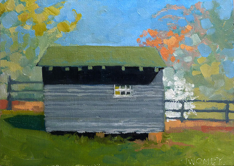 Dogwood Farm Shed Painting by Catherine Twomey