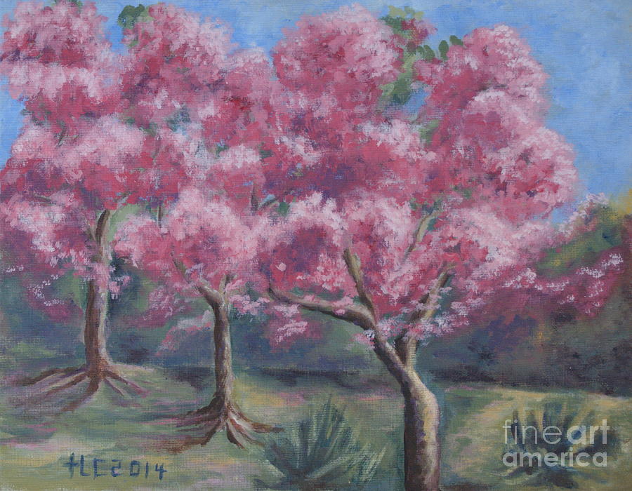 Dogwoods in Spring Painting by Theresa Cangelosi