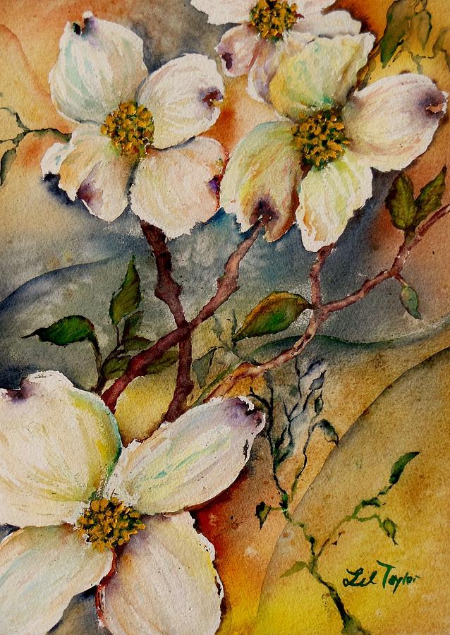 Dogwoods Through Winter Eyes Painting by Lil Taylor