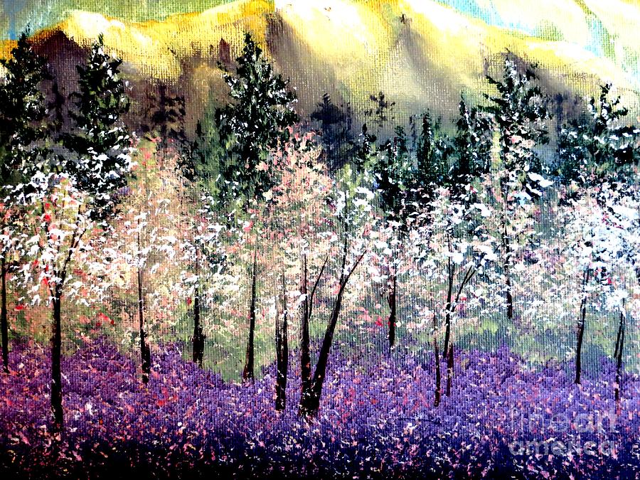 Dogwoods Redbuds and Lavender Painting by Tim Townsend