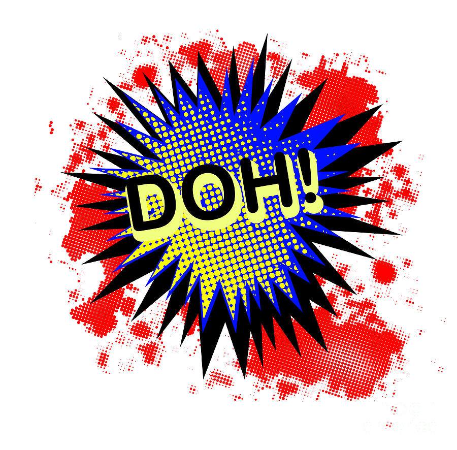 Doh Comic Exclamation Digital Art