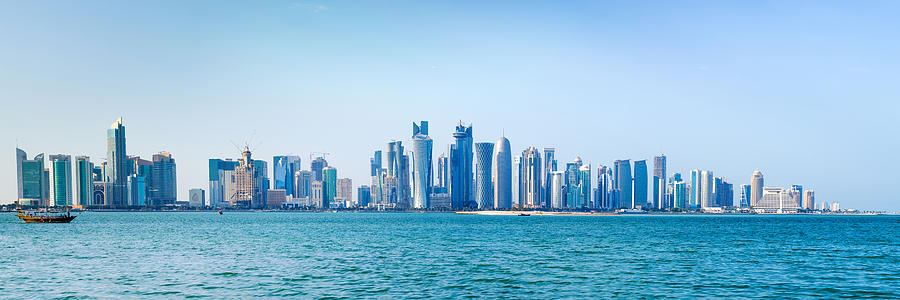 Doha skyline 2015 Photograph by Paul Cowan