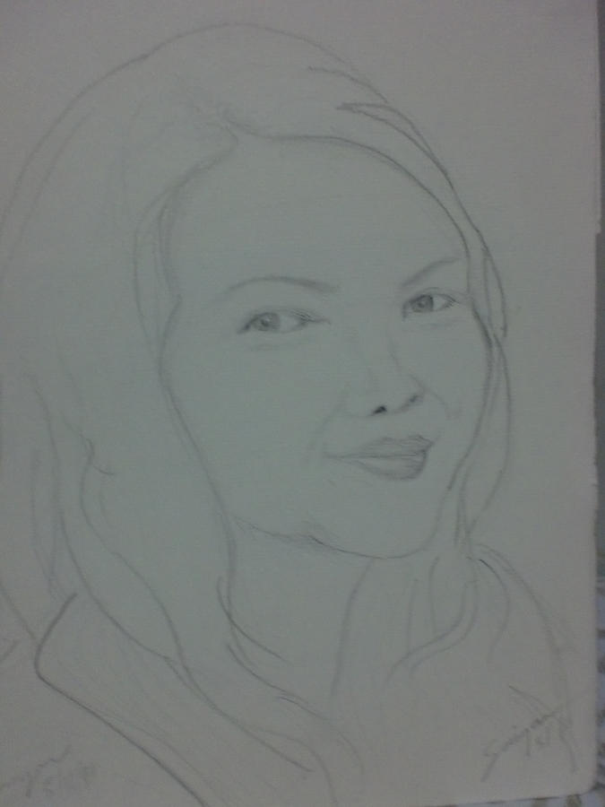 Portrait Drawing - Dolce Moglie by SAIGON De Manila 