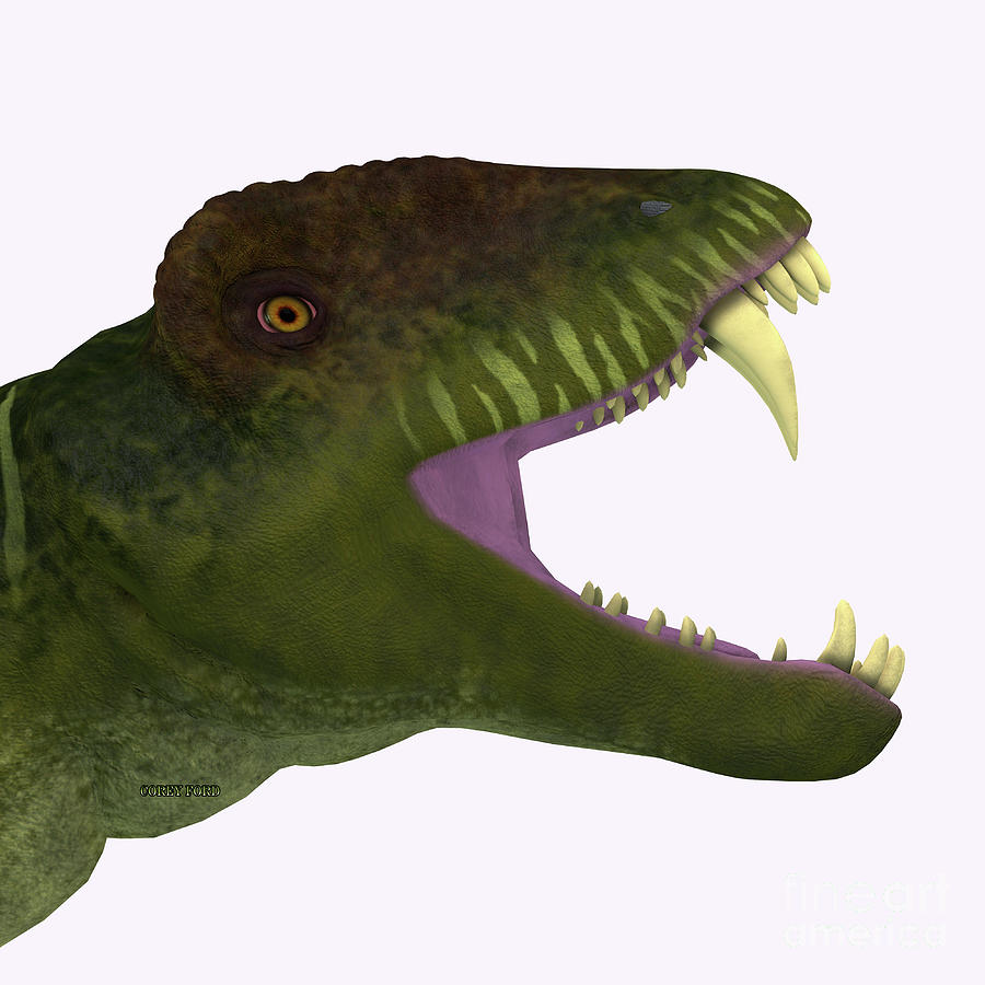 Doliosauriscus Dinosaur Head Digital Art By Corey Ford Pixels