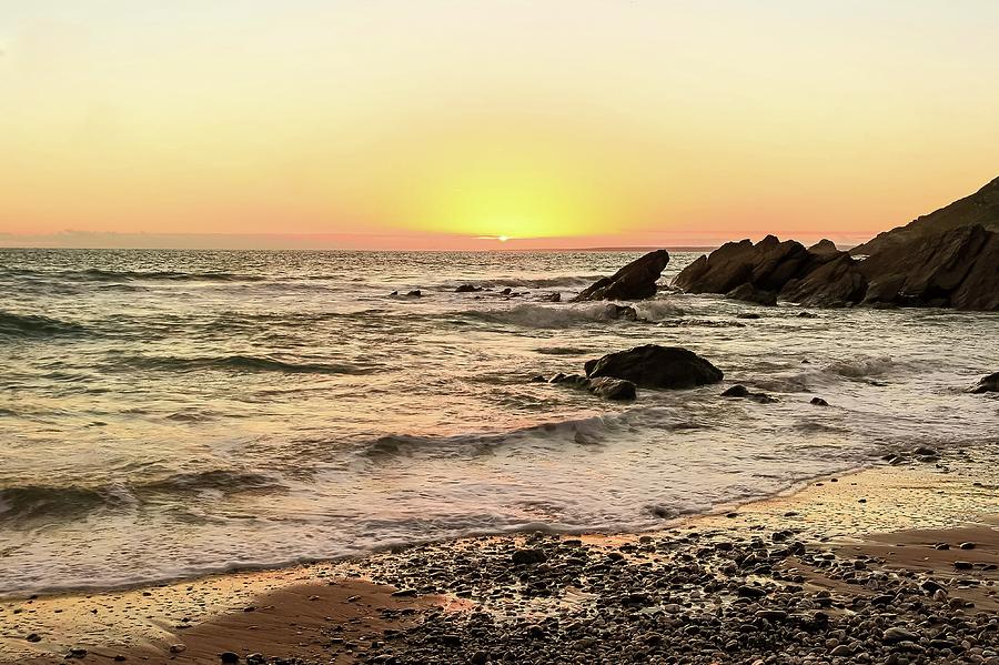 Sunset Photograph - Dollar cove beach  by Claire Whatley