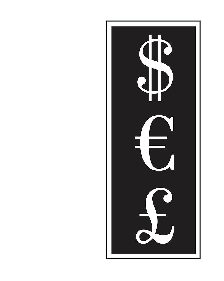 Inspirational Mixed Media - Dollar Euro Pound by Studio Grafiikka