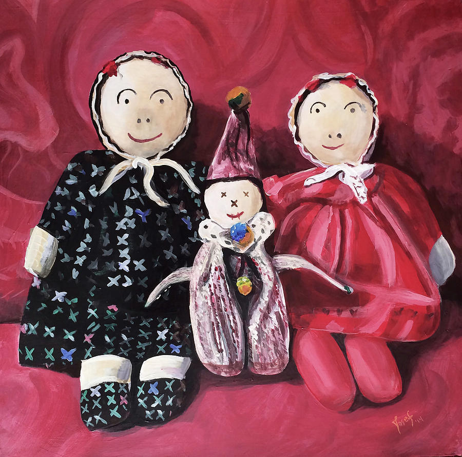 Dolls of Childhood Painting by Josef Kelly