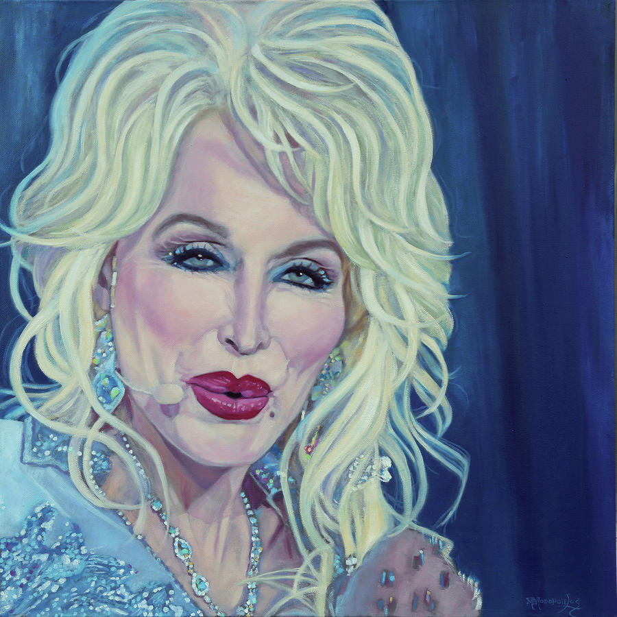 Do I Ever Cross Your Mind? - Dolly Parton Painting by Maria Modopoulos
