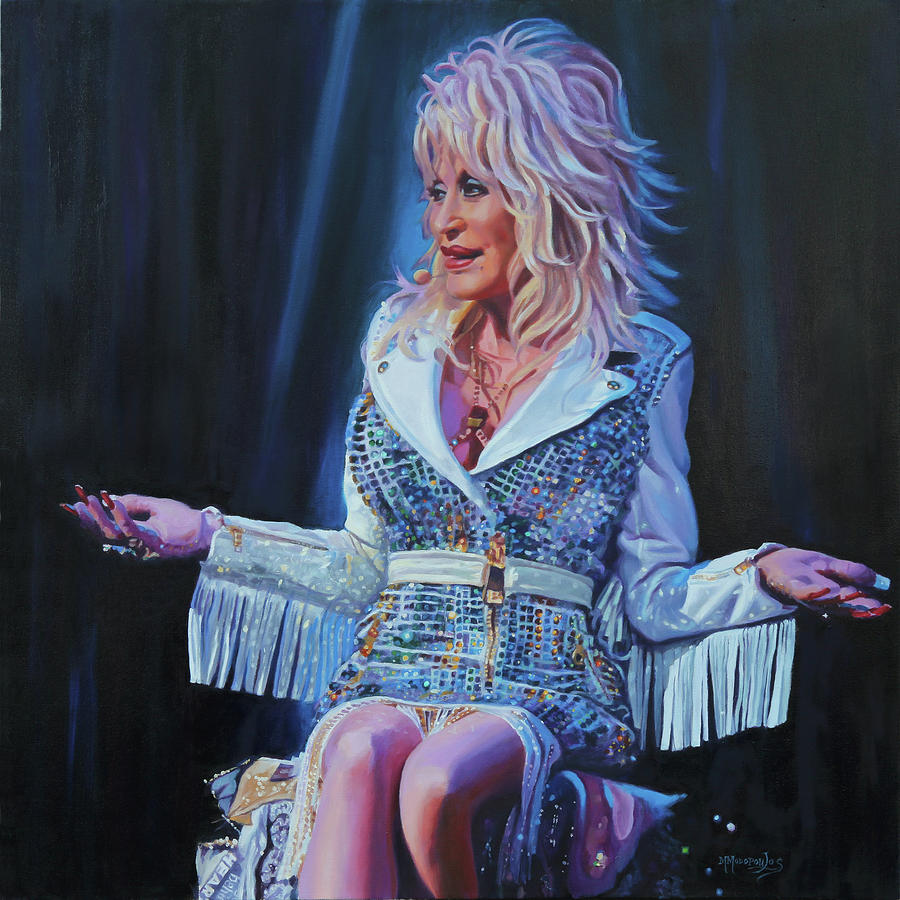 Dolly Parton Painting - Heartsong - Dolly Parton by Maria Modopoulos